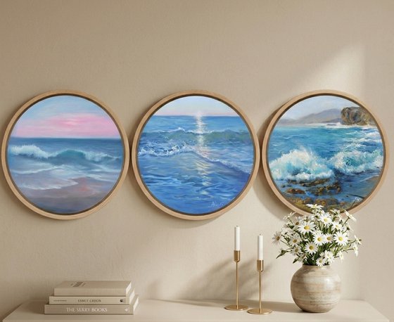 Crashing Waves at the Rocky Shore