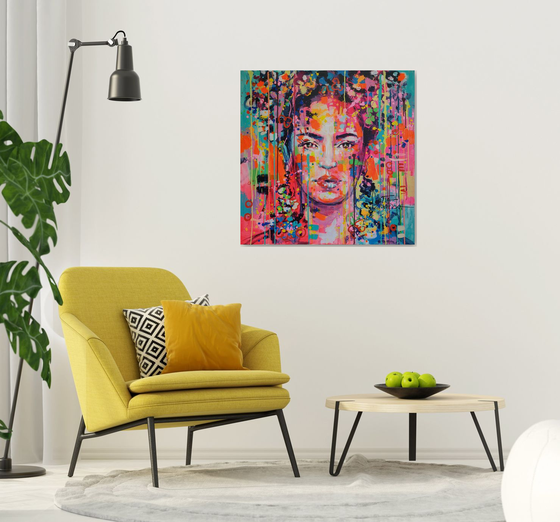 Frida in orange tones