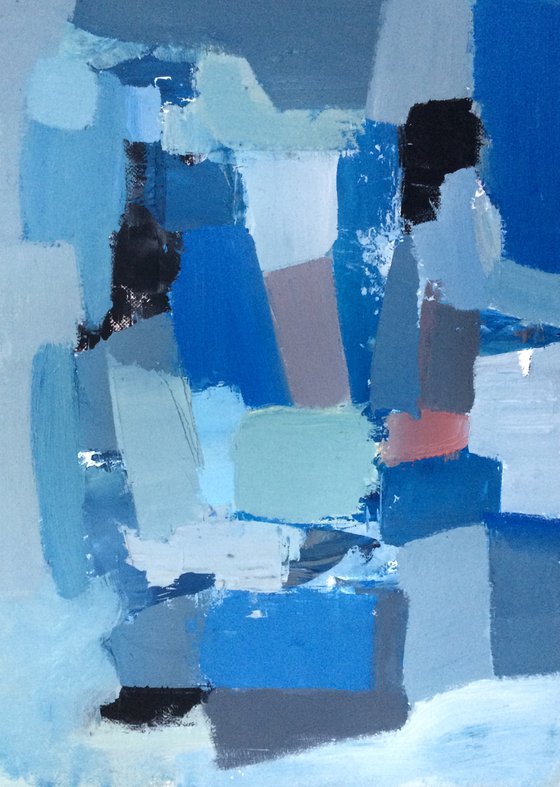 Composition in blue.