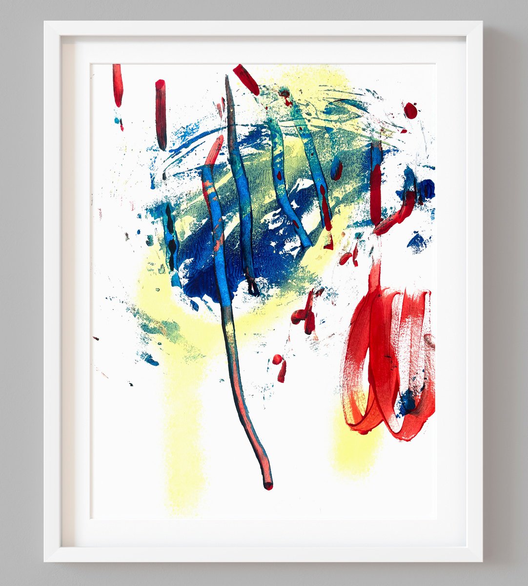 Abstract Painting By Evgenia Makarova, 8 X 11, Abstract Composition Si3, Original Artwork