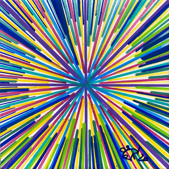 Fireworks 4 - miniature colourful abstract stripes