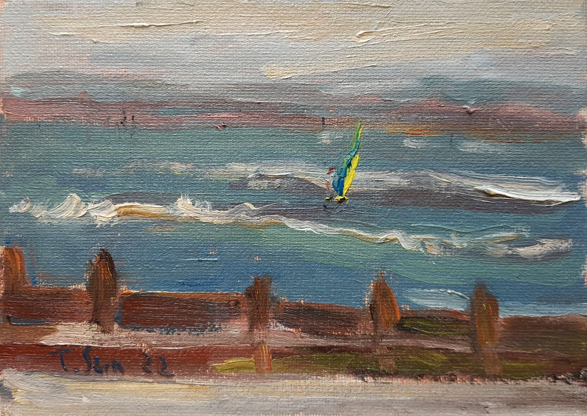 My Flag In The Sea By Tanya Sun, 7 X 5, Artwork For Sale On Artfinder