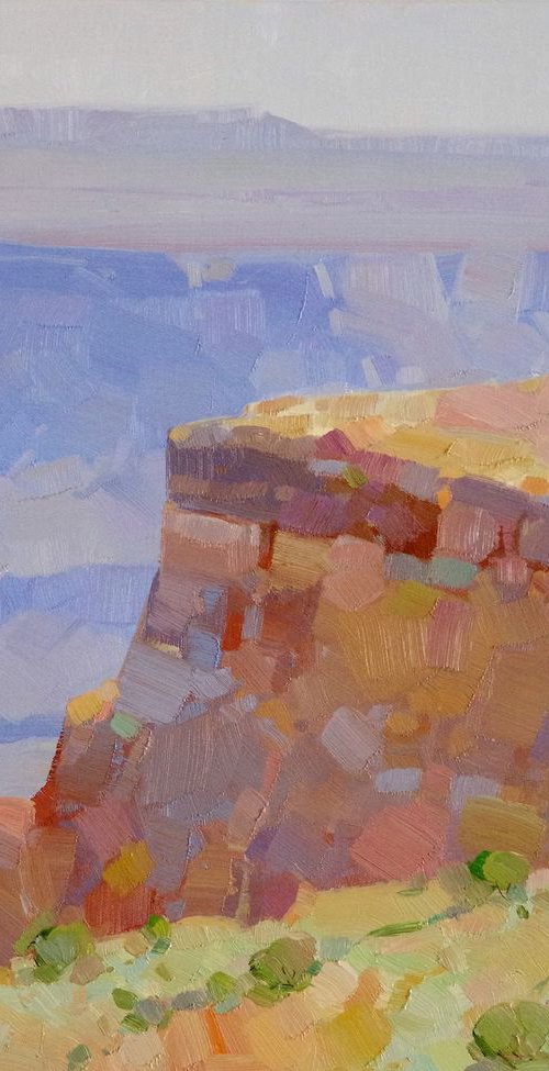 Grand Canyon, Landscape oil painting, palette knife art One of a kind, Signed, Hand Painted by Vahe Yeremyan