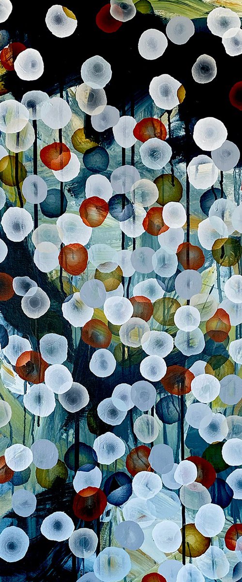 Bioluminous Storm Surge VII - Original Abstract Painting by Jacquelyn Stephens