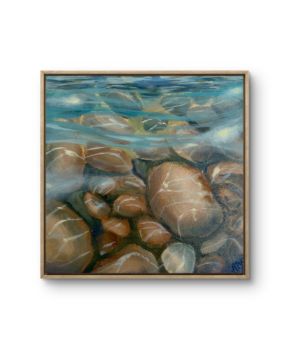 Sunlit Stones By Aisylu Burangulova, 8 X 8, Artwork For Sale On Artfinder
