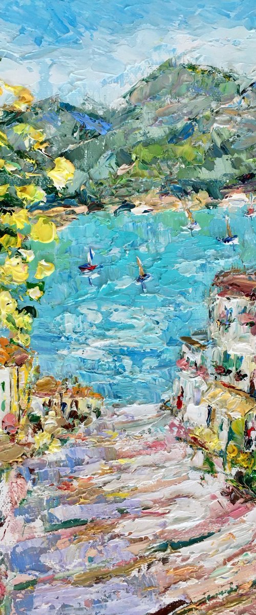 Bellagio village by lake Como by Vilma Gataveckienė