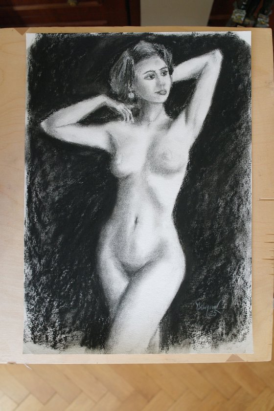 Female Figure #60 Charcoal