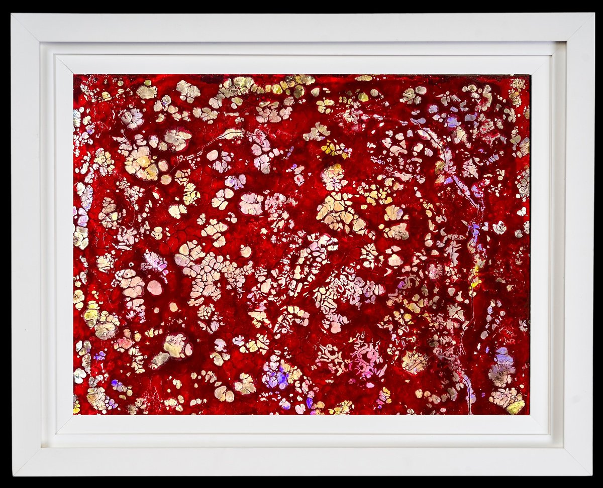 Organic Abstract Painting By Xavi Castel, 18 X 15", Geisha, Original Artwork