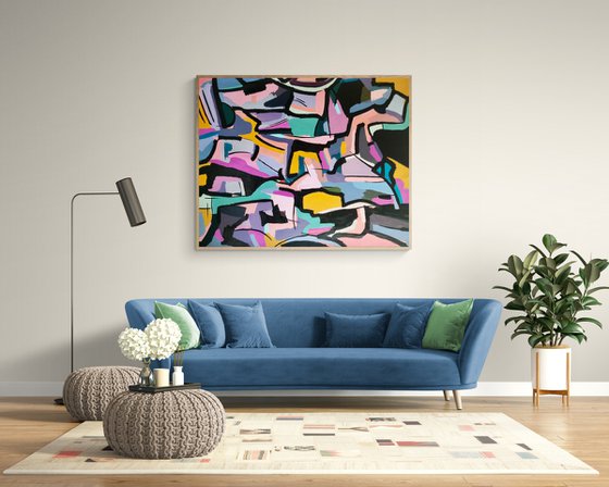 The ‘90s memories. Original abstract painting