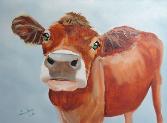 Cow painting oil on canvas