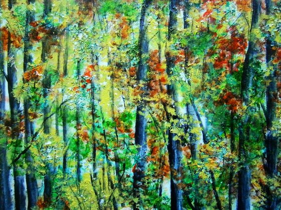 The impression in colors of forest 3