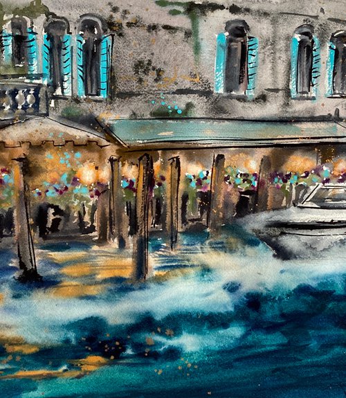 NIGHT CAFE IN VENICE by Valeria Golovenkina