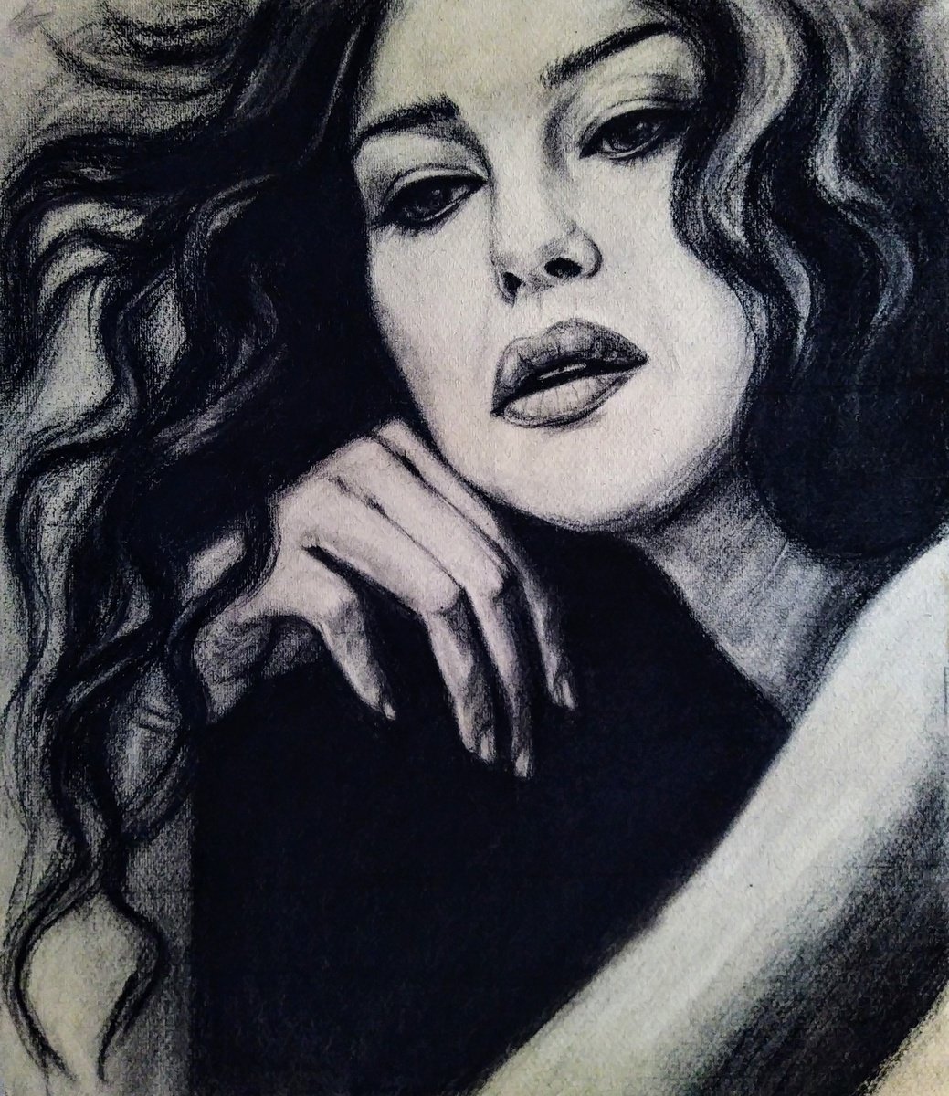 Photorealistic Charcoal Drawing , Femininity By Yulia Lihina, 20 X 24, Artwork For Sale On Artfinder