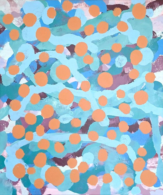 Spotty Pop Painting - JIZZ 01 - Copper