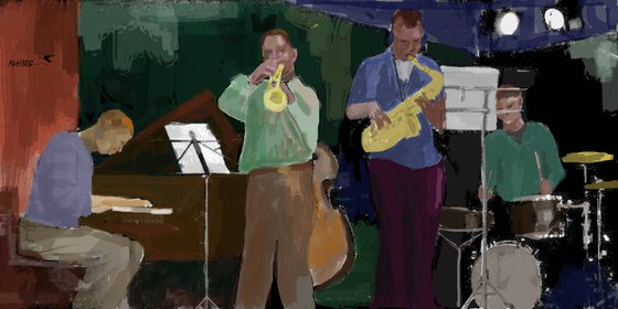 COOL QUARTET  53"X27"