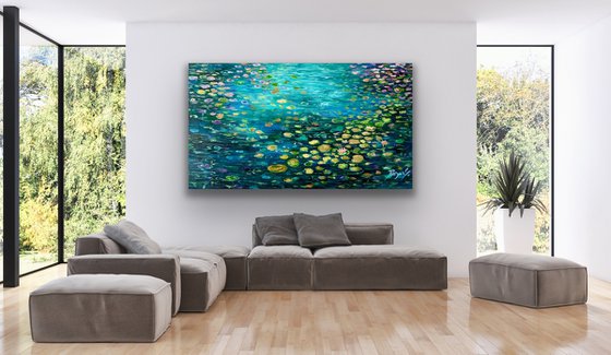 Blue Waterlily Pond - XXL