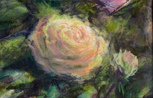 Ronsard's roses - Floral Miniature by Fabienne Monestier