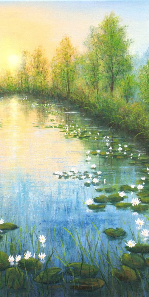 Water lilies pond by Ludmilla Ukrow