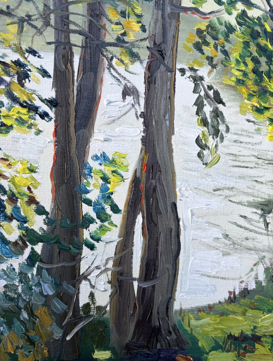 Small bridge at sunset