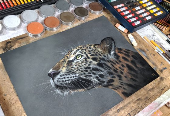 Leopards Gaze III (Original Painting)