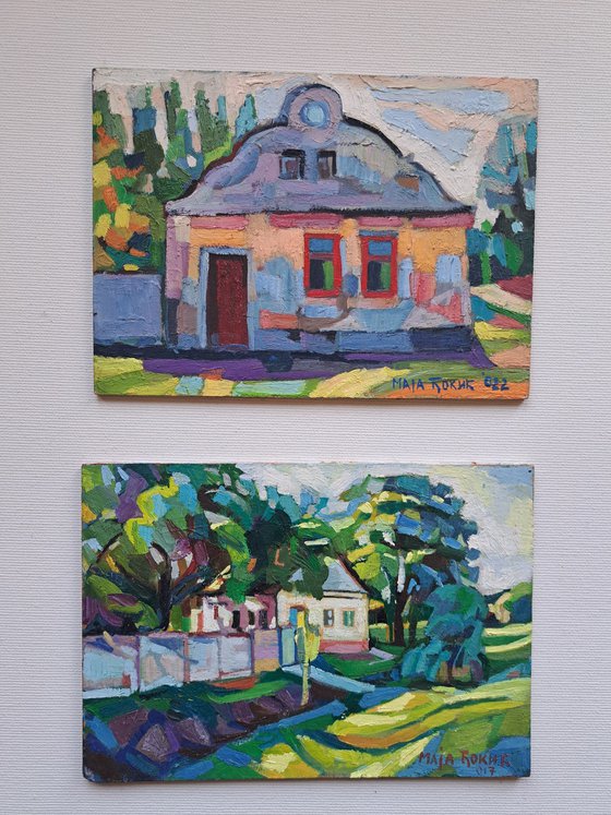 Set of two paintings, 12