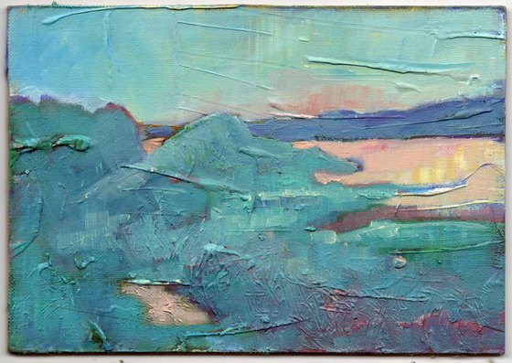 Scottish Lochs at Sunset - Miniature Landscape