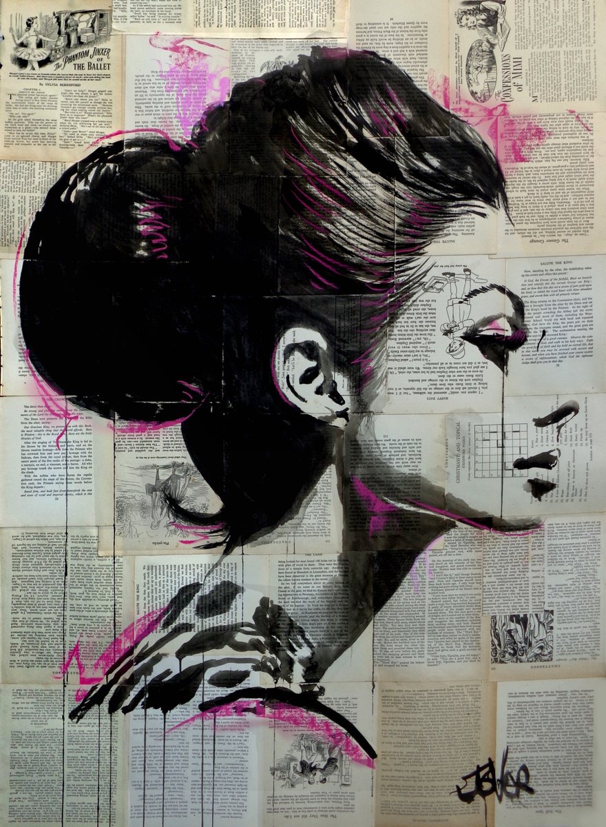 Expressive Ink Drawing , Chic By Loui Jover, 33 X 48, Artwork For Sale On Artfinder