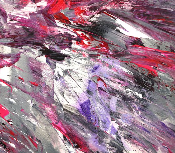 Anthracite And Pink Abstraction L 1