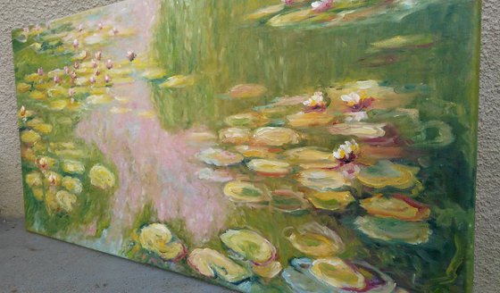 Replica of Monet's water lilies