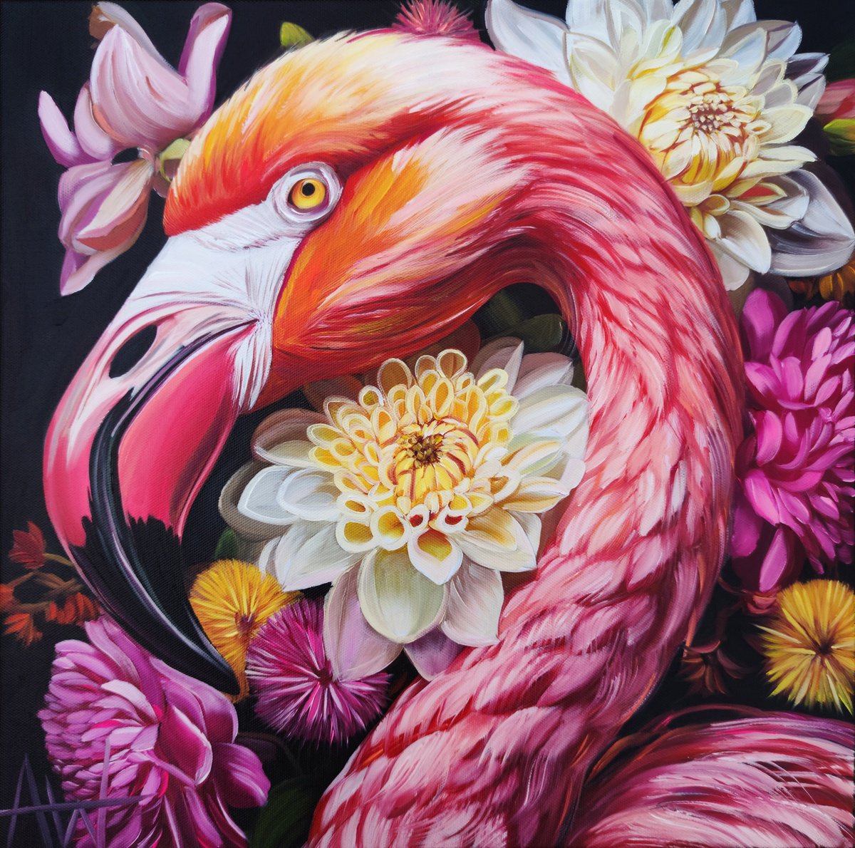 Pretty in Pink Flamingo by Angie Wright