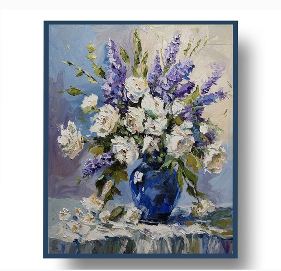 Cobalt Vase, Bouquet.