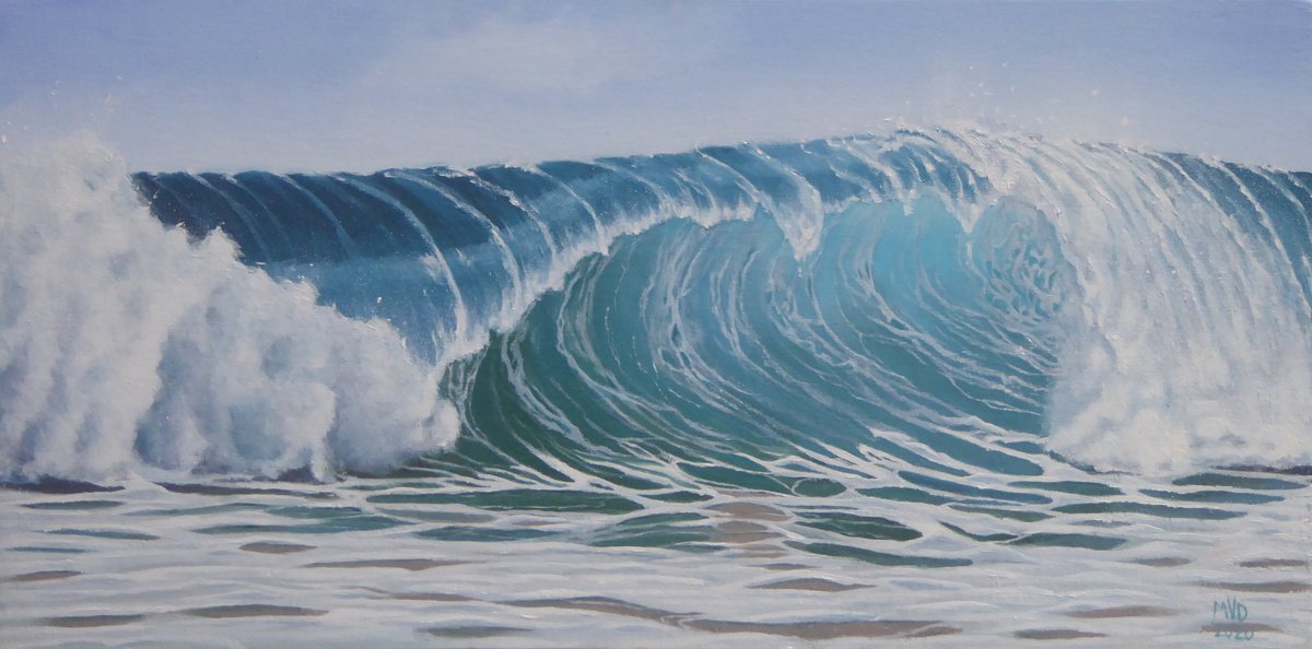 Perfect Surfing Wave by Mike Dudfield