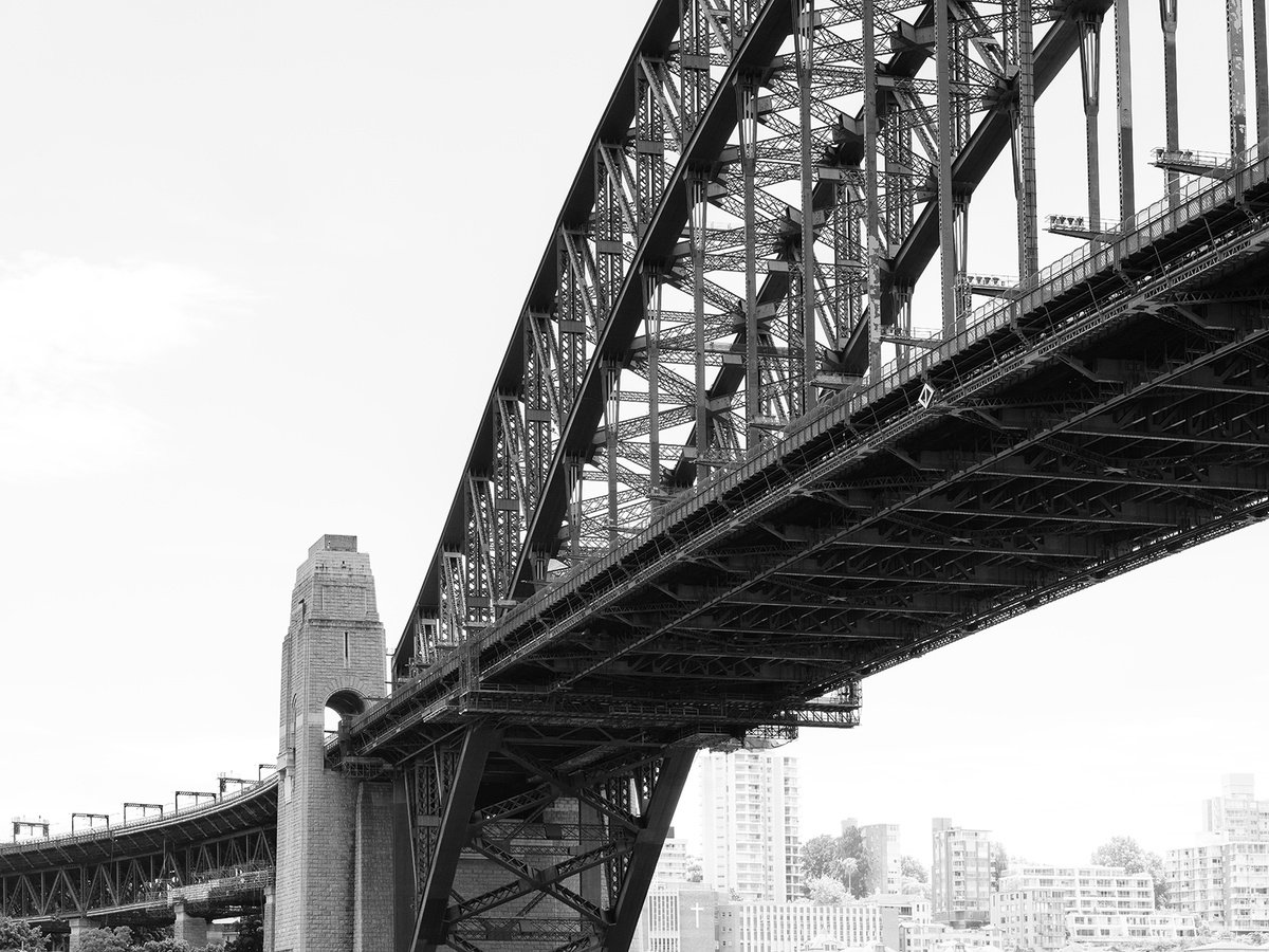 Photorealistic Cityscapes Photograph By Nick Psomiadis, 47 X 35", Symphony Of Steel, Original Artwork