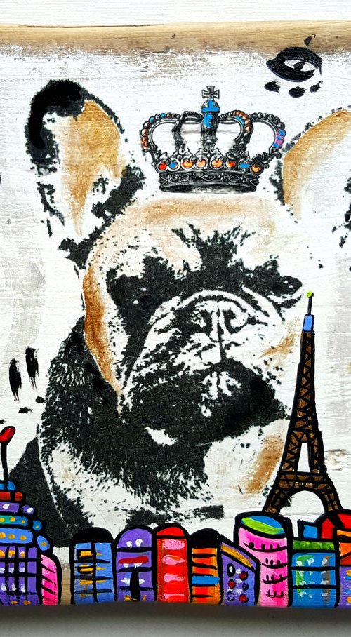 New French Bulldog City by Maria Luisa  Azzini