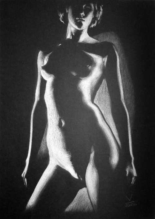 Nude noir #253 25X35cm by Vitaliy Koriakin
