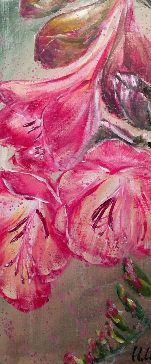 SPRING EUPHONY - Dark Pink Freesia by HSIN LIN