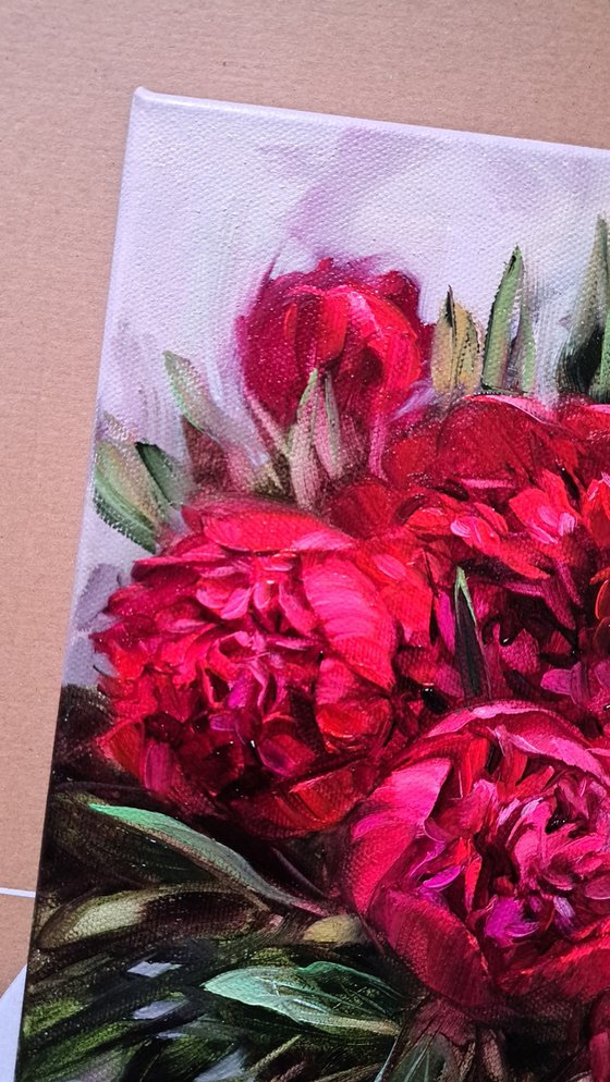 Red peonies