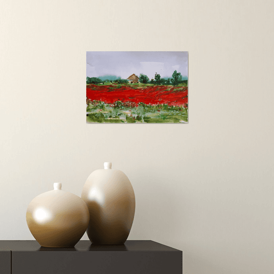 Poppies field IV /  ORIGINAL PAINTING