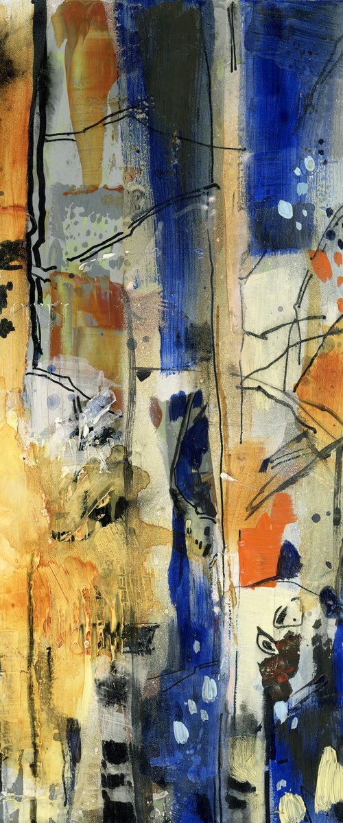 Wonderful Forest Abstract Mixed Media Painting by Sophie Rodionov