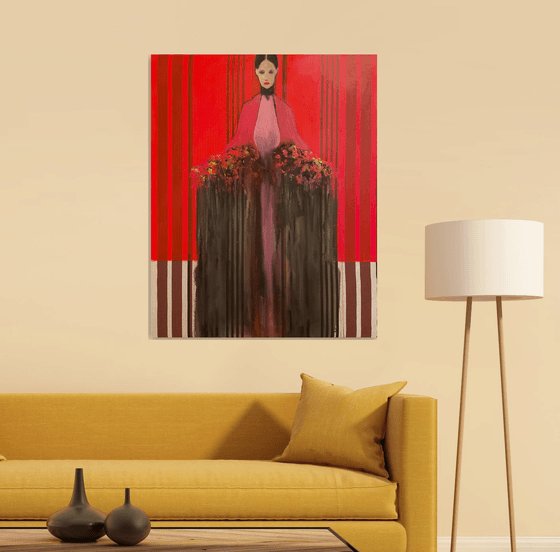 The Girl with Bouquet