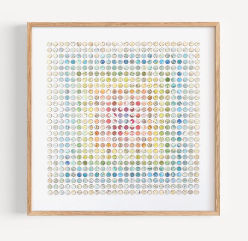 Concentric Rainbow Map Collage by Amelia Coward