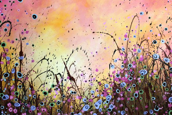 New Hopes #3 -  Large Original abstract floral painting