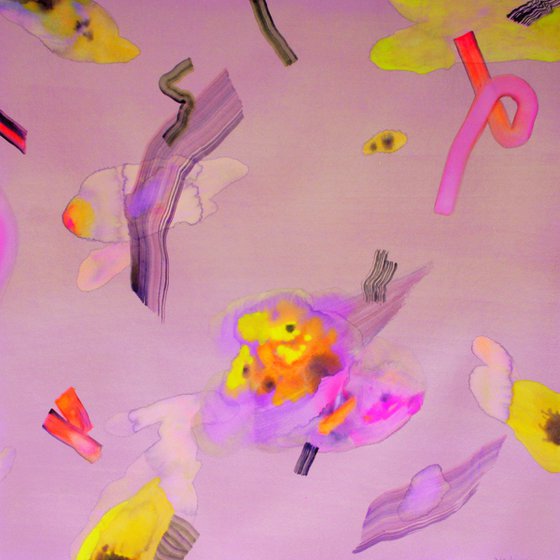 Acid romantic - Abstract large watercolor