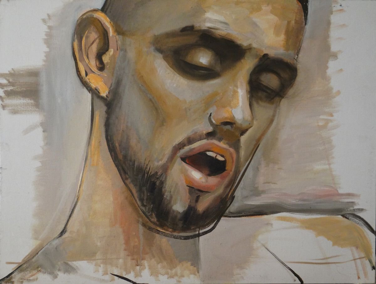 Expressive Oil Painting , Arab Boy By Fosco Culto, 31 X 24, Artwork For Sale On Artfinder