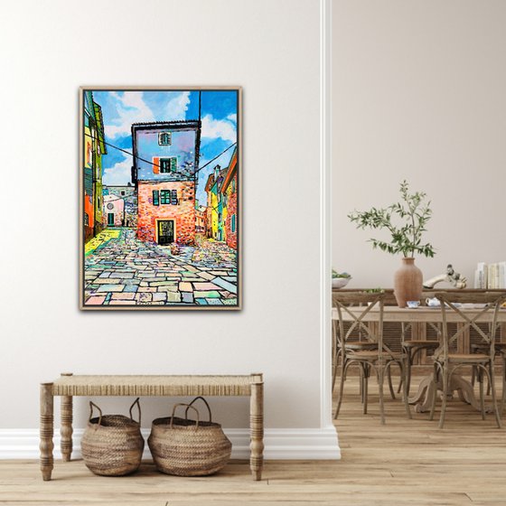 Mediterranean Village / 101 x 71.7 cm