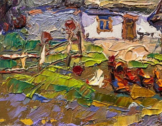 Chickens in the yard