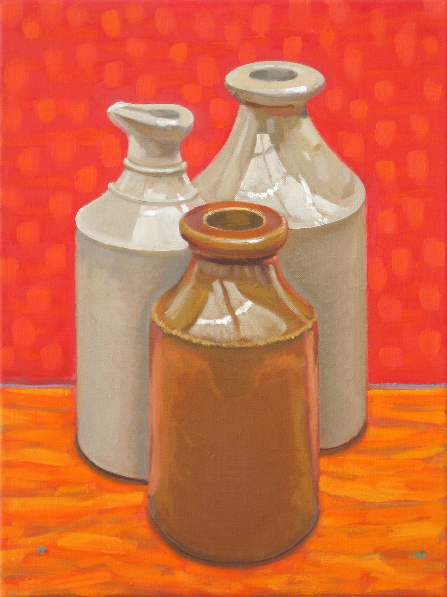 Three Ceramic Jars by Richard Gibson