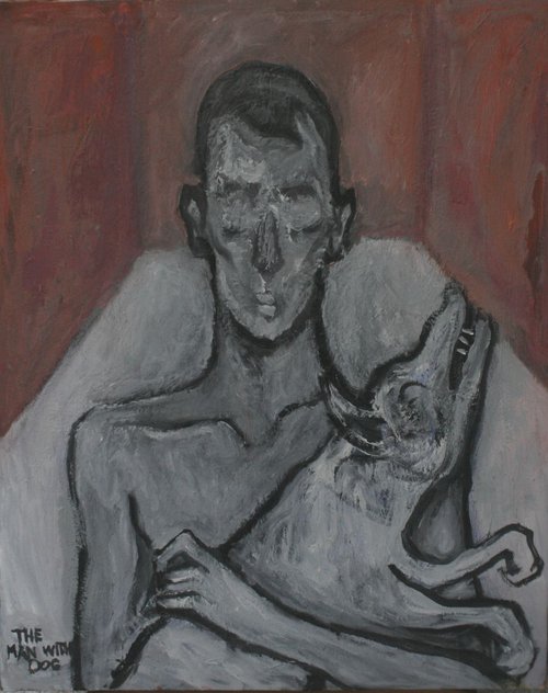 The man with dog by Greta Harutyunyan