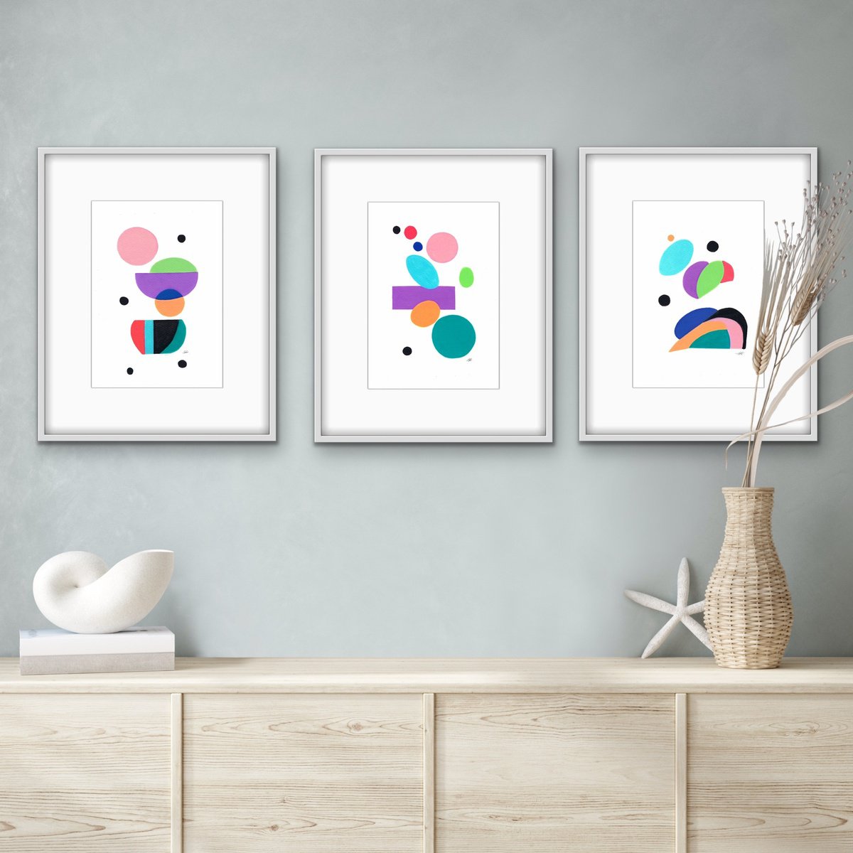 Abstract Acrylic Painting By Carla Sa Fernandes, 8 X 12, Ss92.S1, Original Artwork