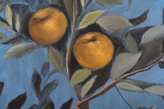 Orange tree painting, orange trees